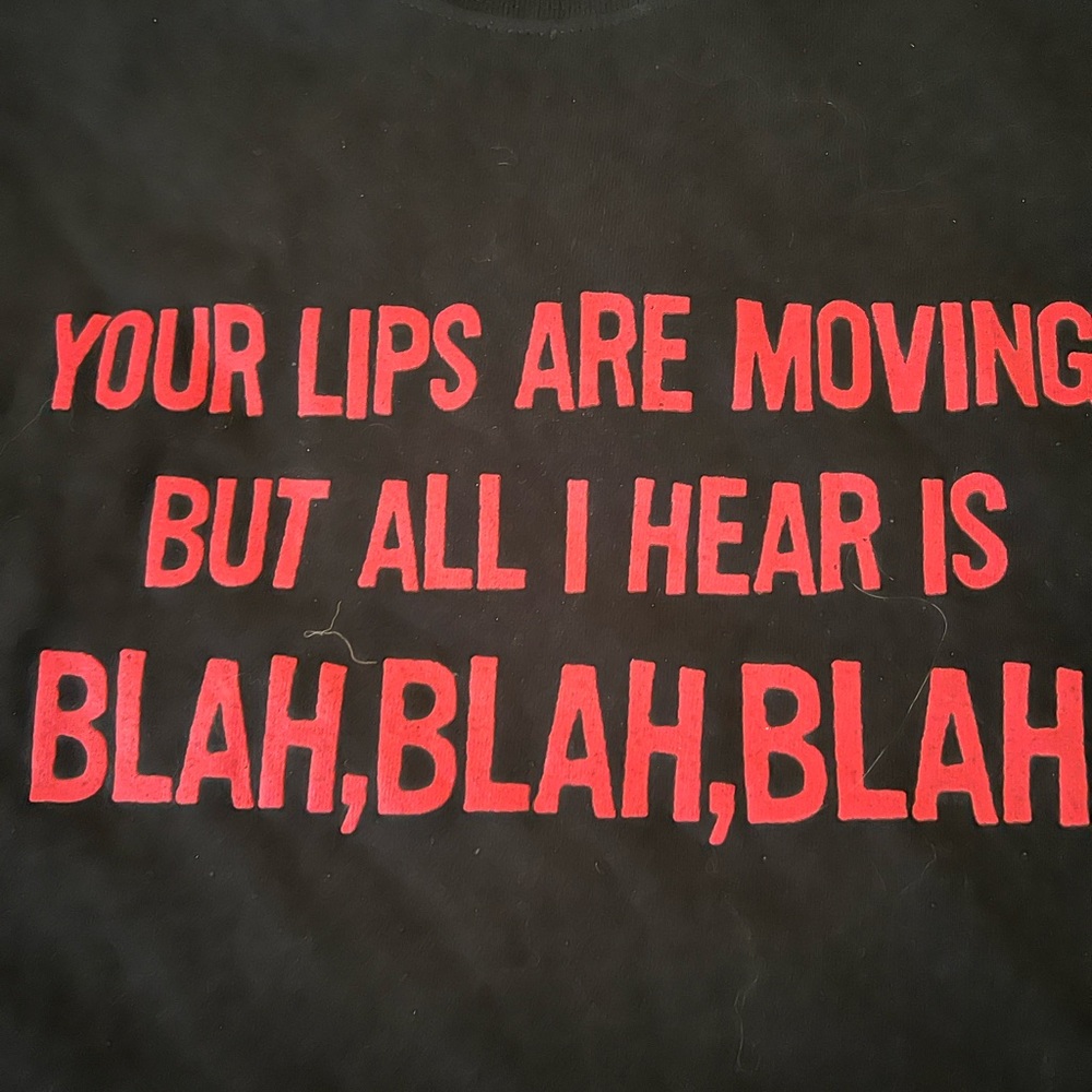 New with tags peanuts quote unisex large tshirt